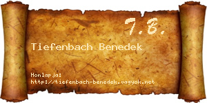 Tiefenbach Benedek névjegykártya